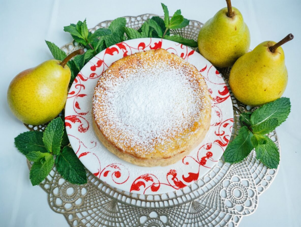 Творожное суфле с грушей