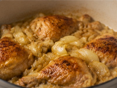 Куриные окорочка с грушами